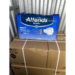 Attends Briefs Youth Small 20-34 Inch Heavy Absorbency 24 Count Pack Unisex